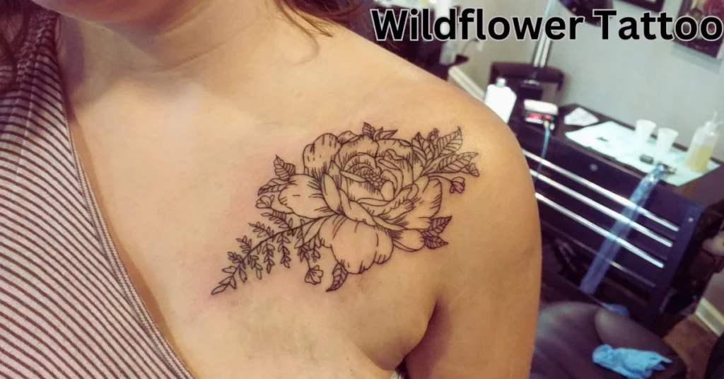 a tattoo on a person's shoulder